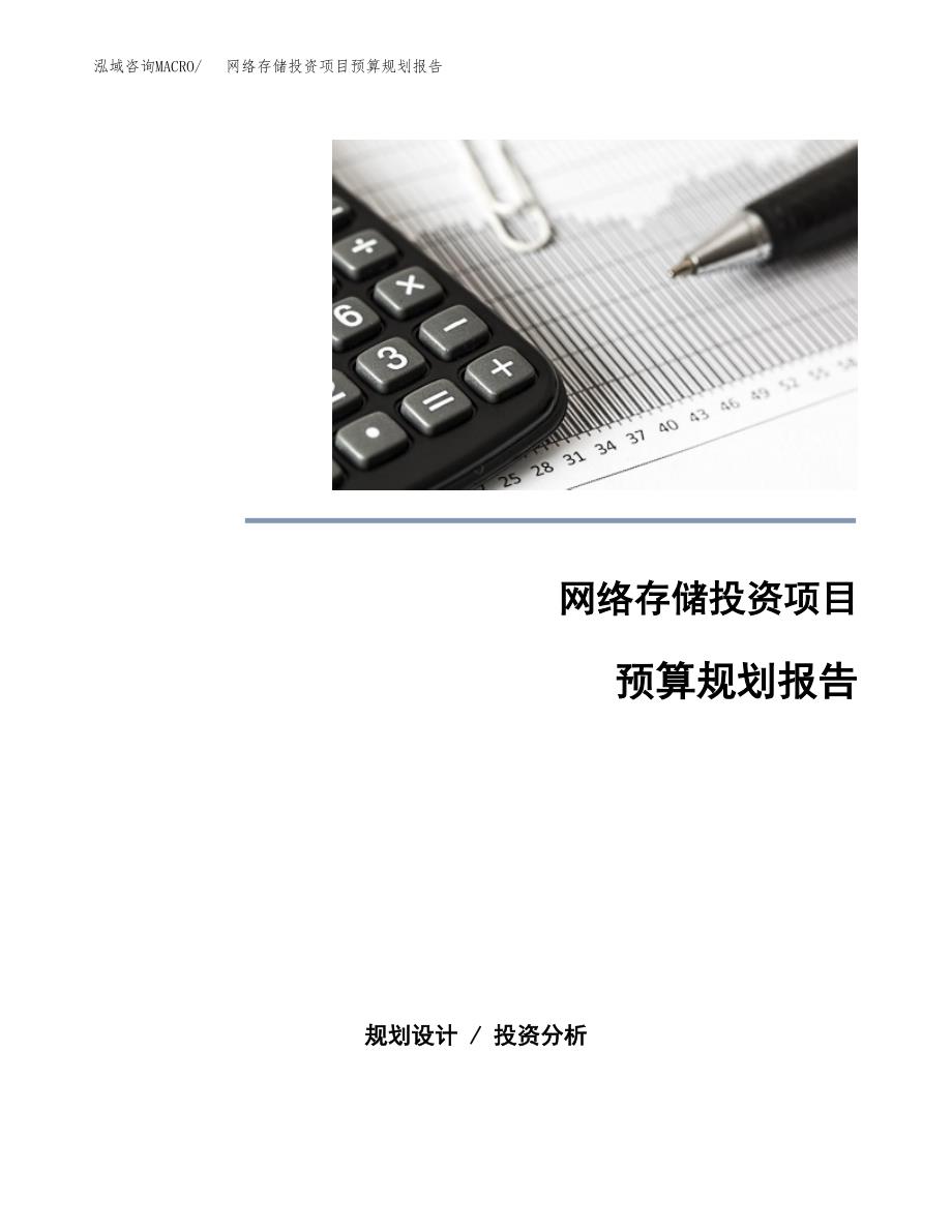 网络存储投资项目预算规划报告_第1页
