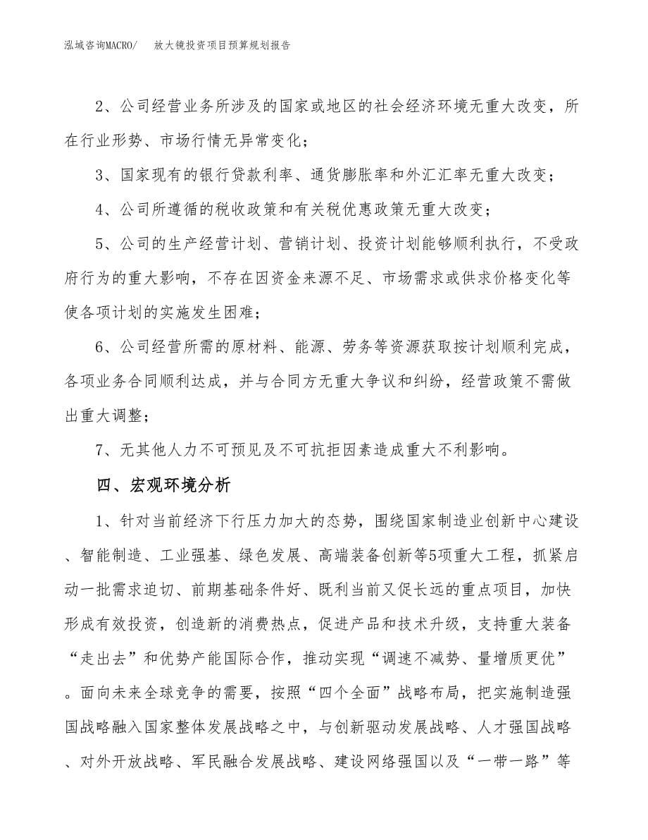 放大镜投资项目预算规划报告_第5页