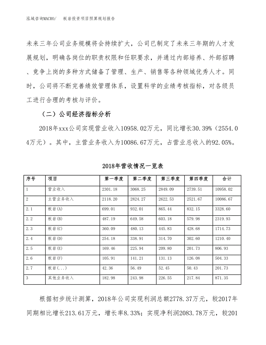 板岩投资项目预算规划报告_第3页