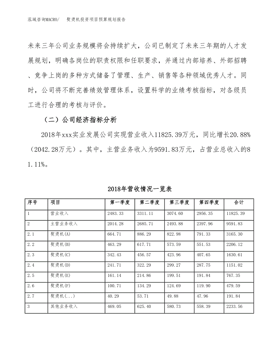 熨烫机投资项目预算规划报告_第3页