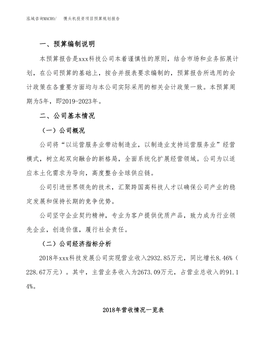 馒头机投资项目预算规划报告_第2页