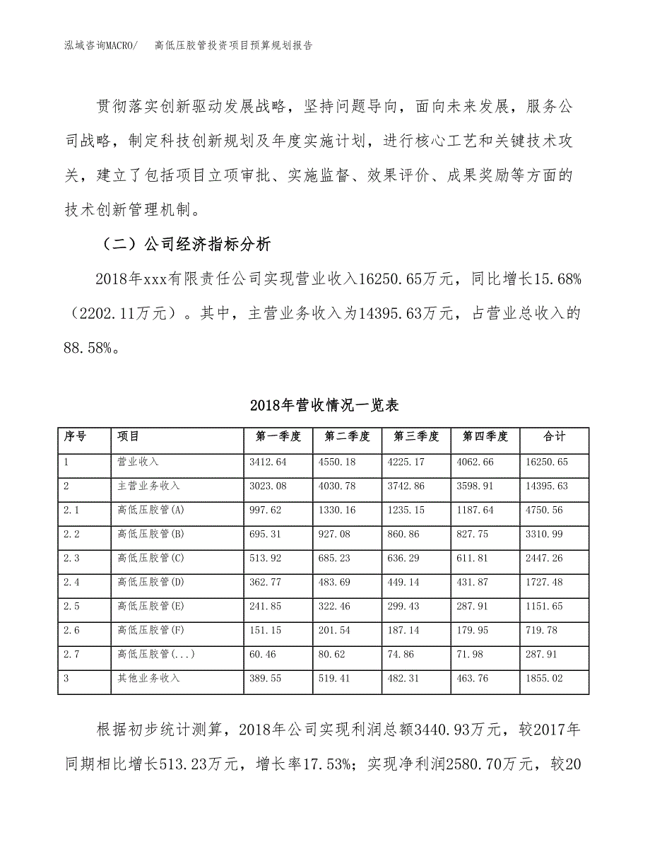 高低压胶管投资项目预算规划报告_第3页