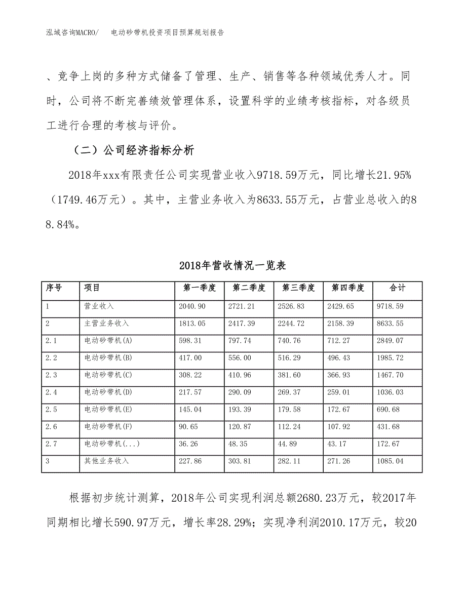 电动砂带机投资项目预算规划报告_第3页