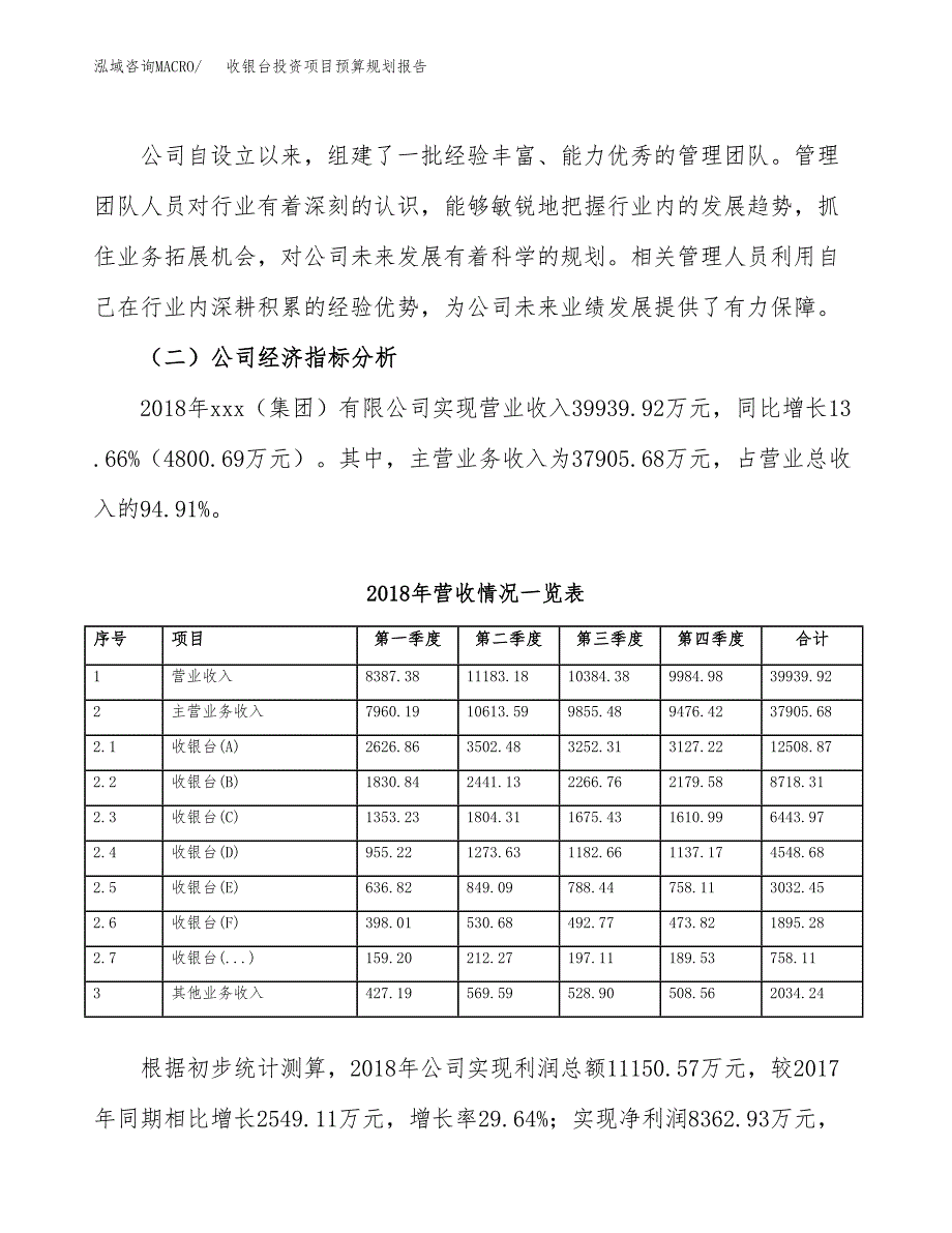 收银台投资项目预算规划报告_第3页