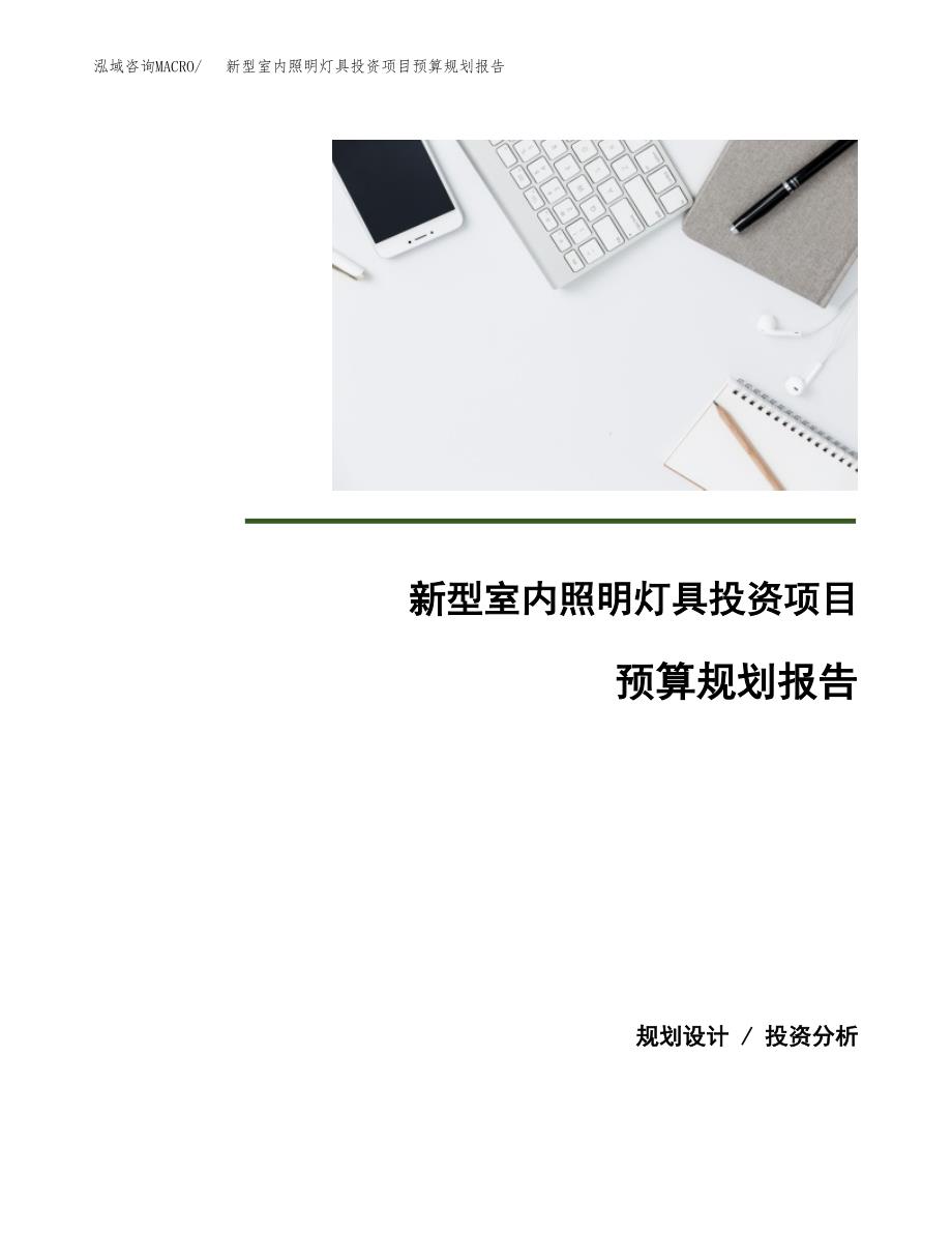 新型室内照明灯具投资项目预算规划报告_第1页