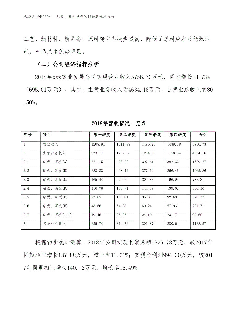 砧板、菜板投资项目预算规划报告_第3页