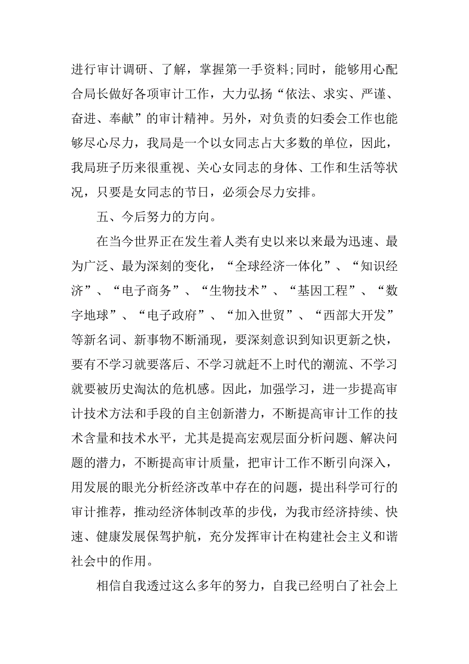 关于审计人员个人工作总结.doc_第4页