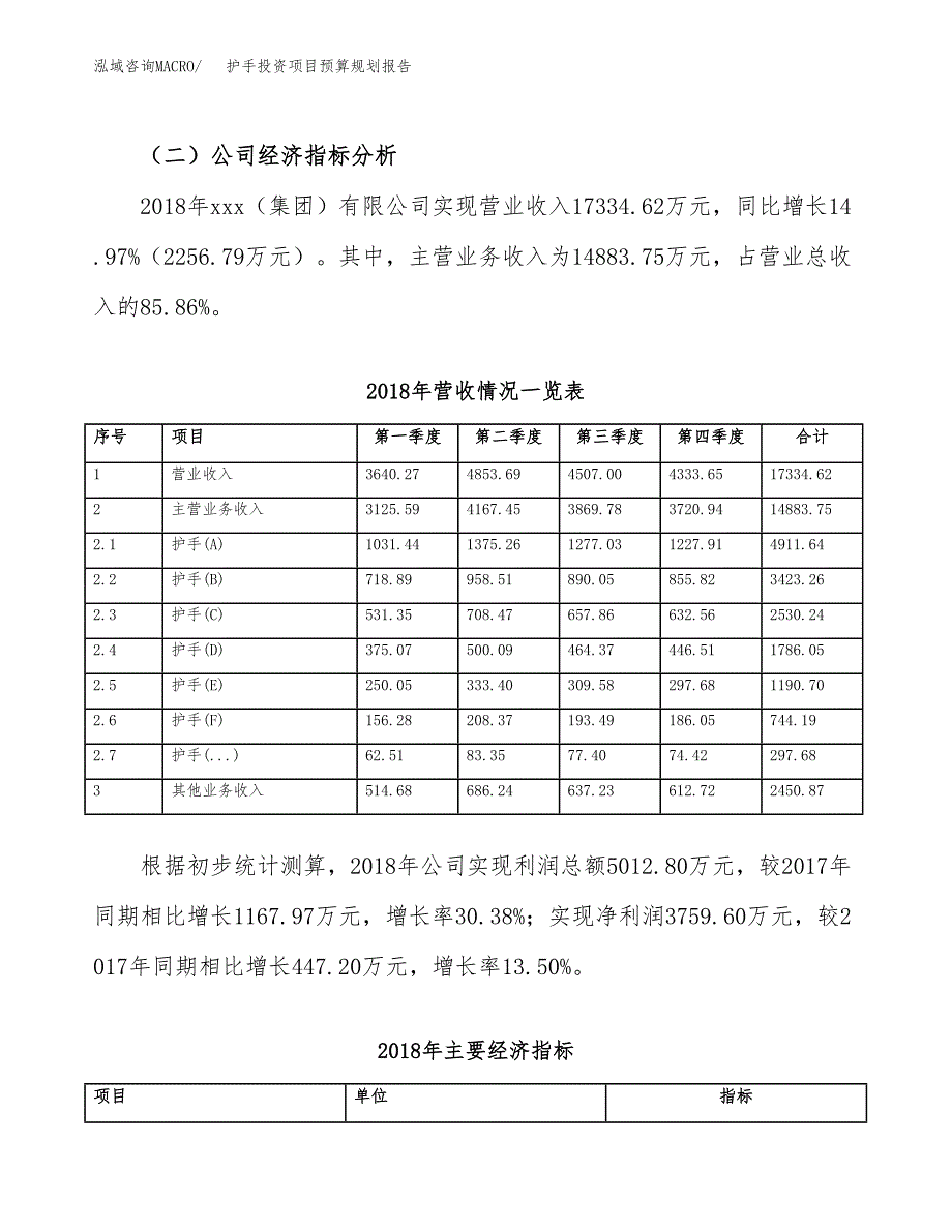 护手投资项目预算规划报告_第3页