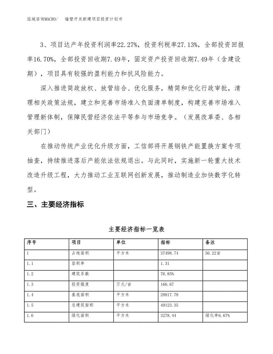 墙壁开关新建项目投资计划书_第5页