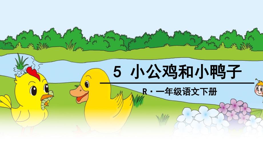 【部编版】2019年春一下语文：第5课《小公鸡和小鸭子》ppt课件_第3页