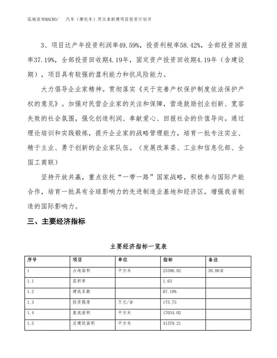 汽车（摩托车）用仪表新建项目投资计划书_第5页