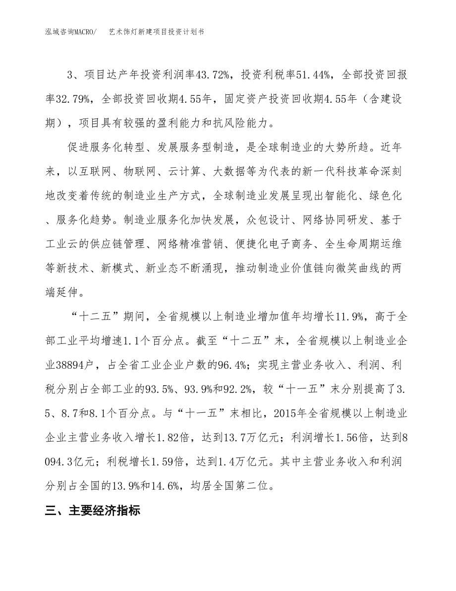 艺术饰灯新建项目投资计划书_第5页