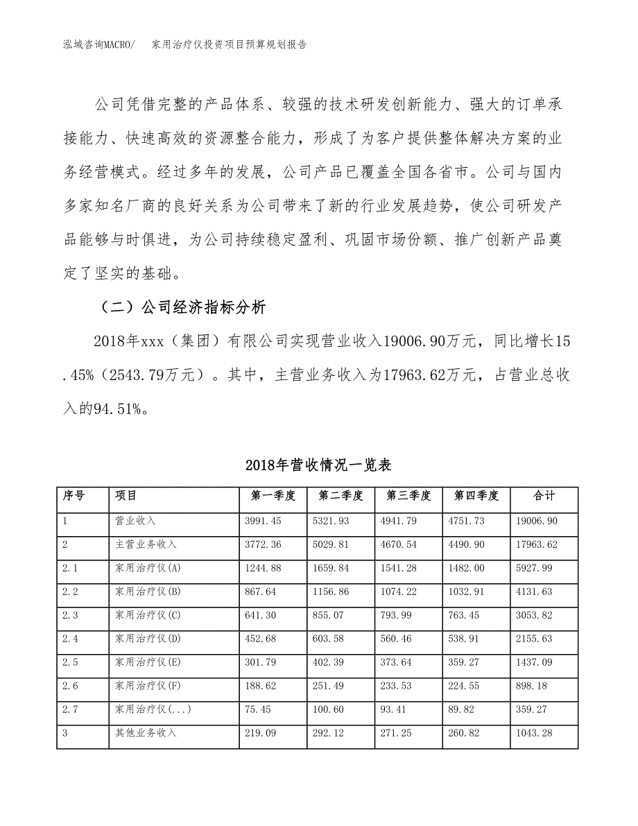 家用治疗仪投资项目预算规划报告_第3页