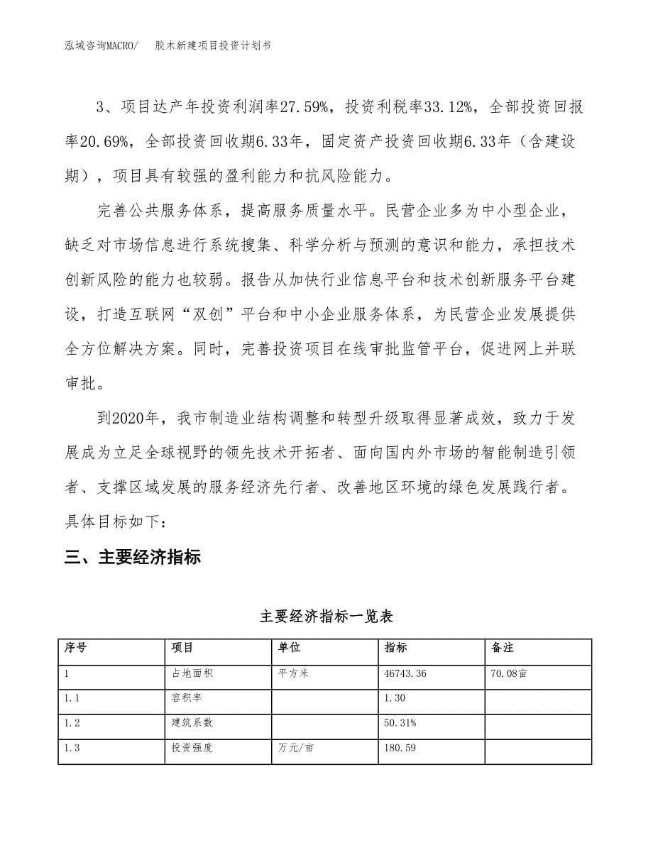 胶木新建项目投资计划书_第5页