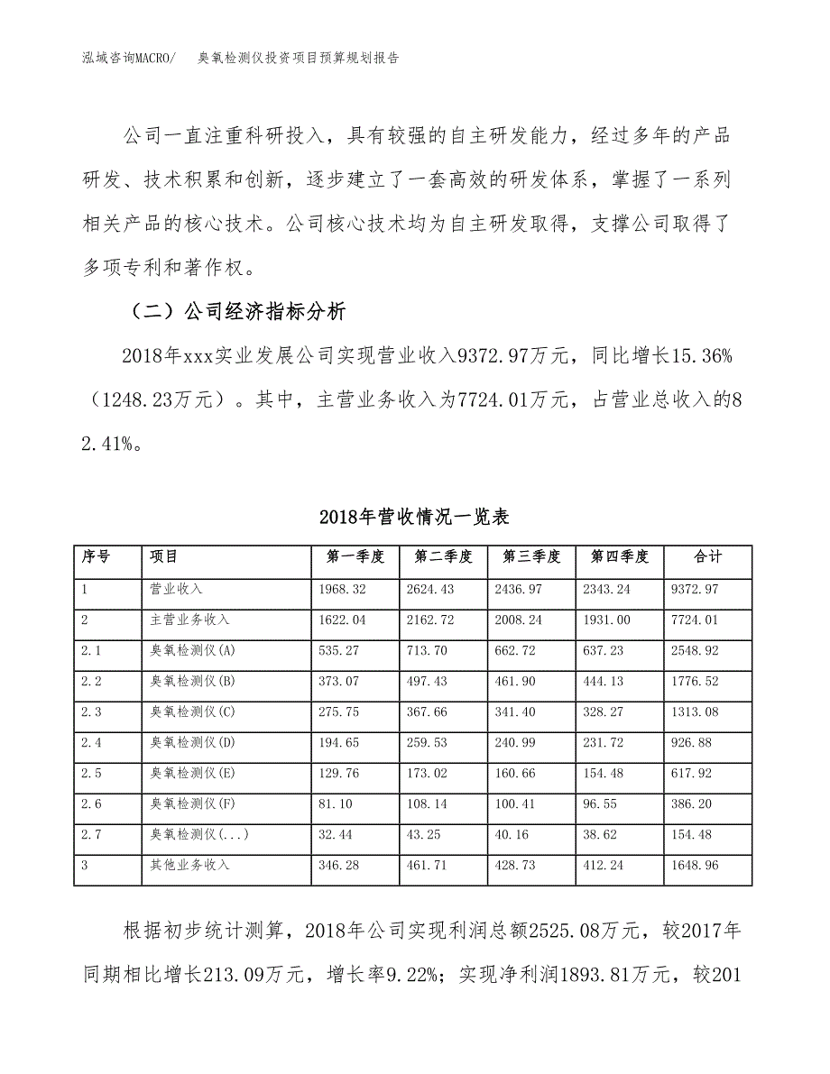 臭氧检测仪投资项目预算规划报告_第3页