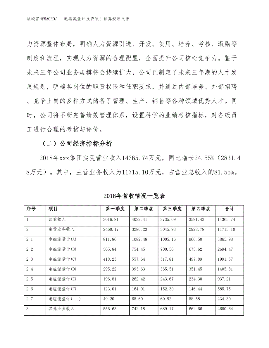 电磁流量计投资项目预算规划报告_第3页