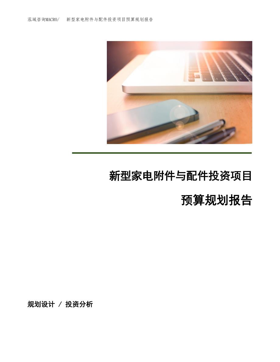 新型家电附件与配件投资项目预算规划报告_第1页