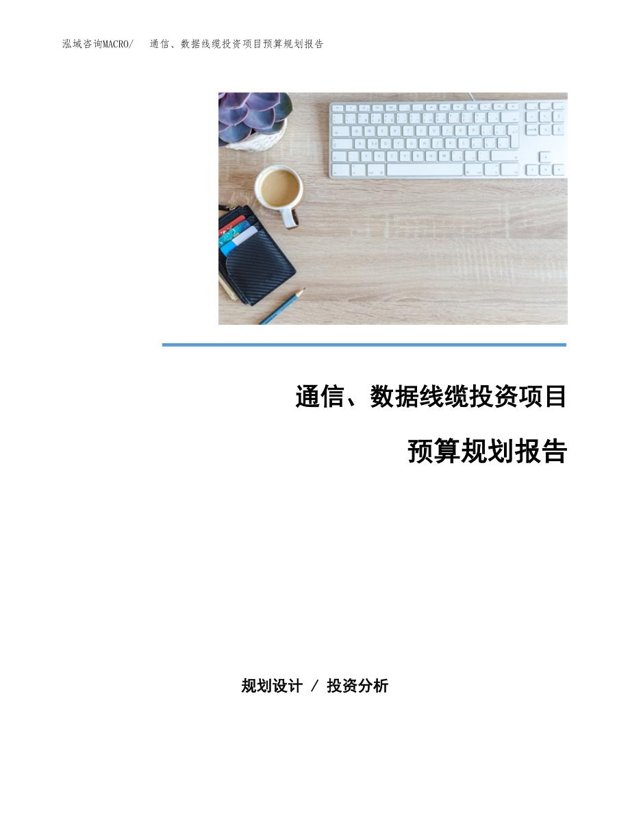 通信、数据线缆投资项目预算规划报告_第1页