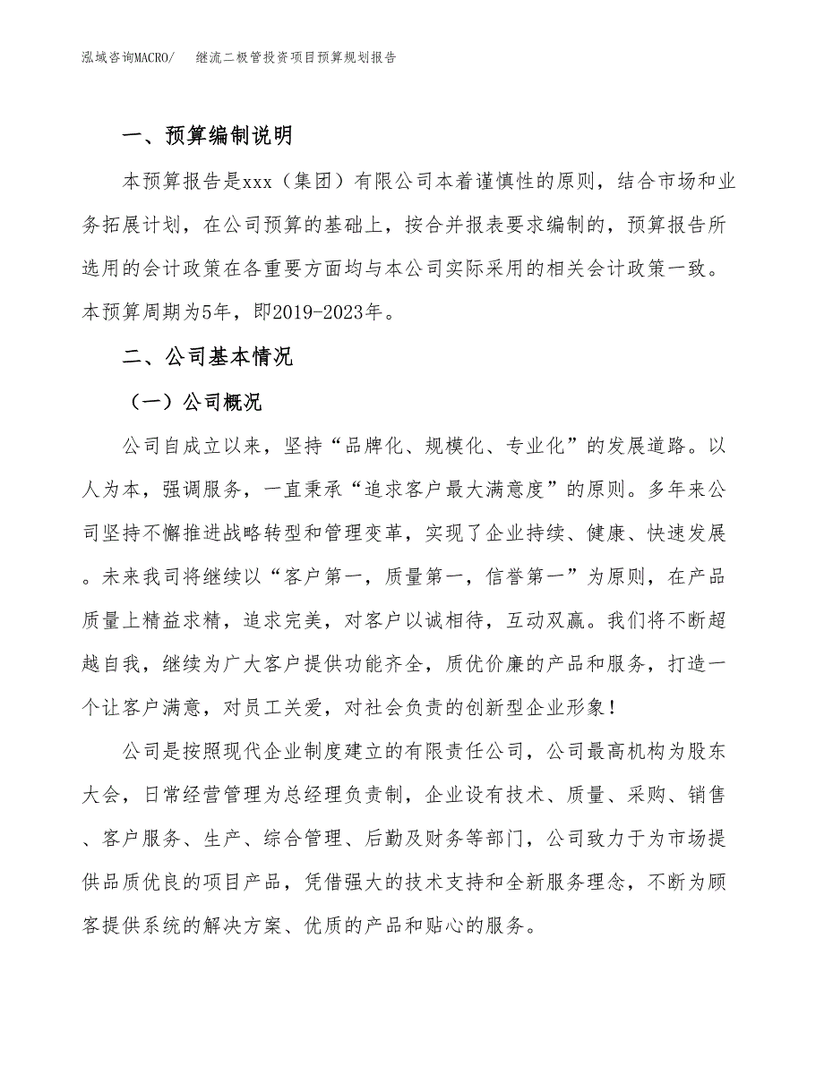 继流二极管投资项目预算规划报告_第2页