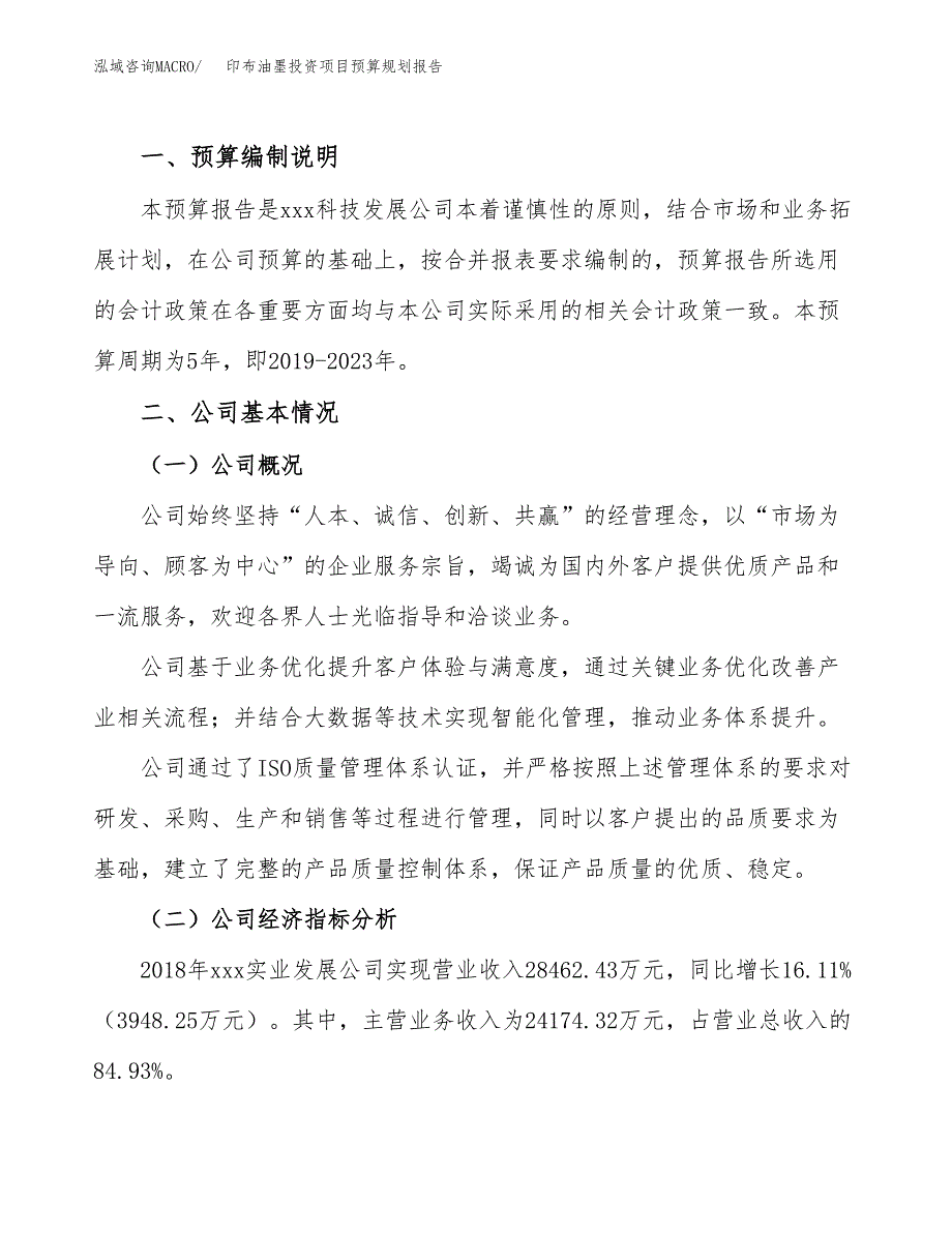 印布油墨投资项目预算规划报告_第2页