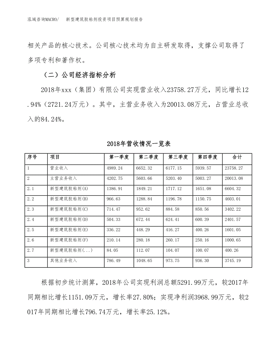 新型建筑胶粘剂投资项目预算规划报告_第3页