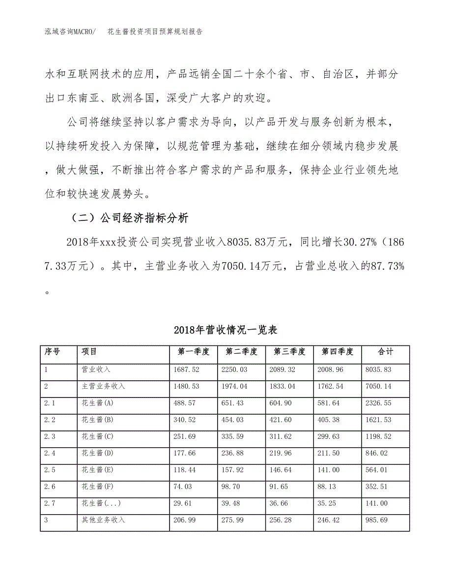 花生酱投资项目预算规划报告_第3页