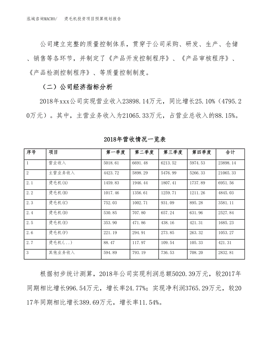 烫毛机投资项目预算规划报告_第3页