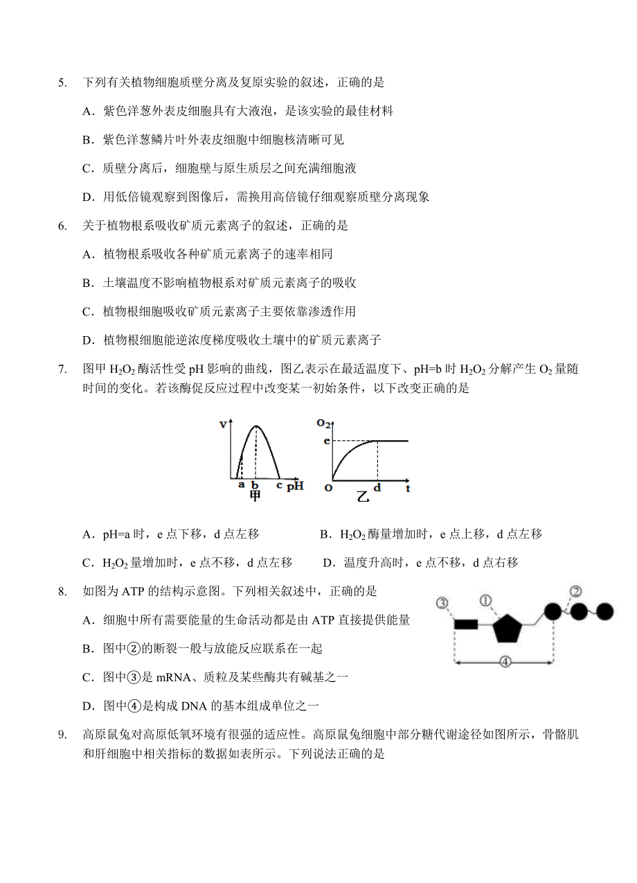 湖南省2019届高三上学期第二次月考试题生物试卷含答案_第2页