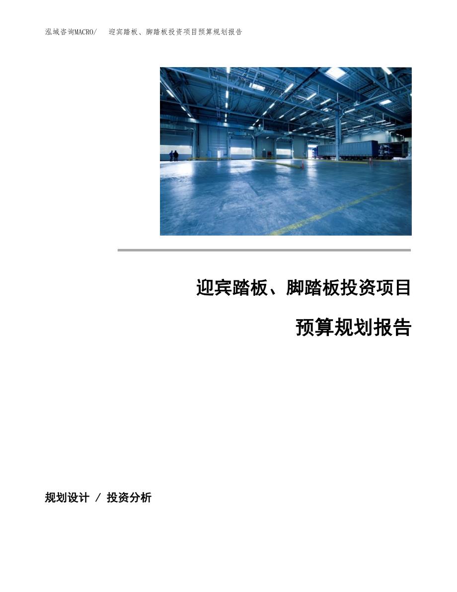 迎宾踏板、脚踏板投资项目预算规划报告_第1页