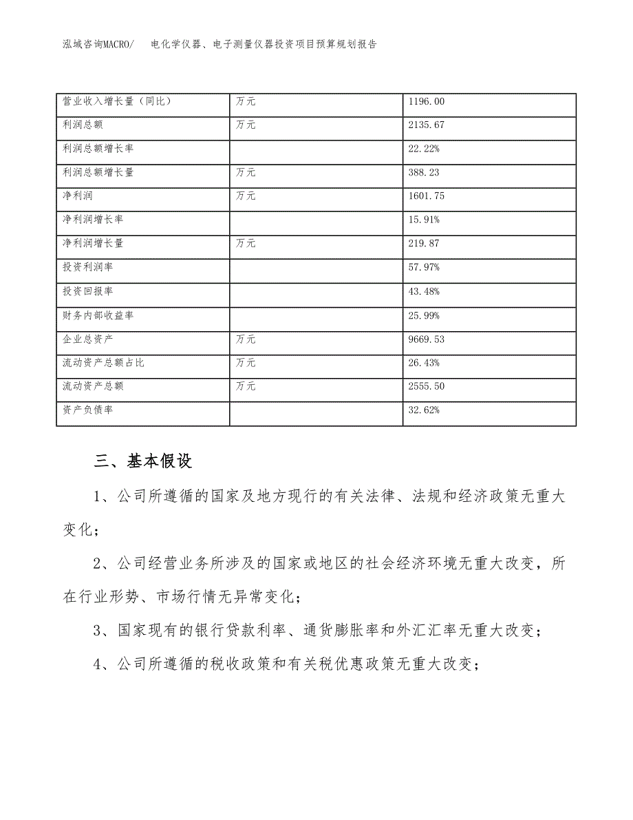 电化学仪器、电子测量仪器投资项目预算规划报告_第4页