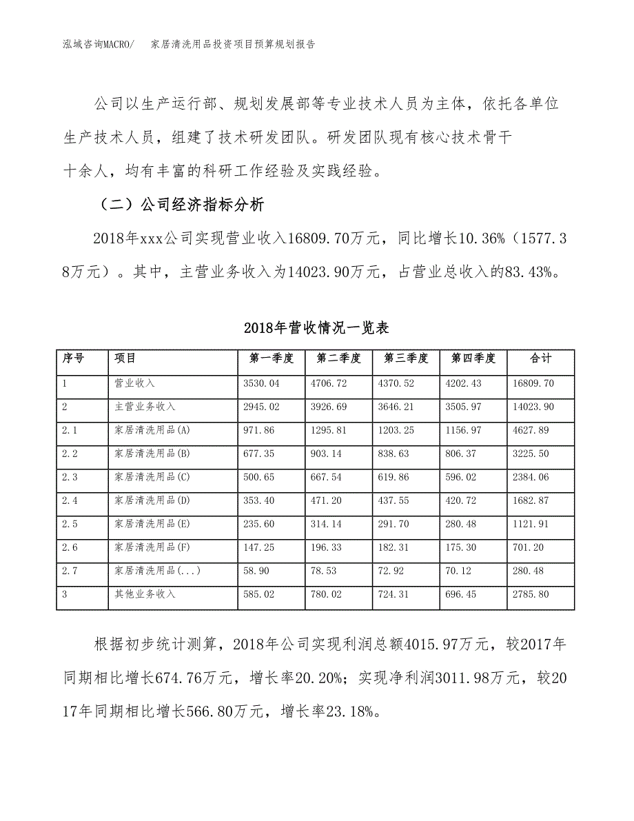 家居清洗用品投资项目预算规划报告_第3页