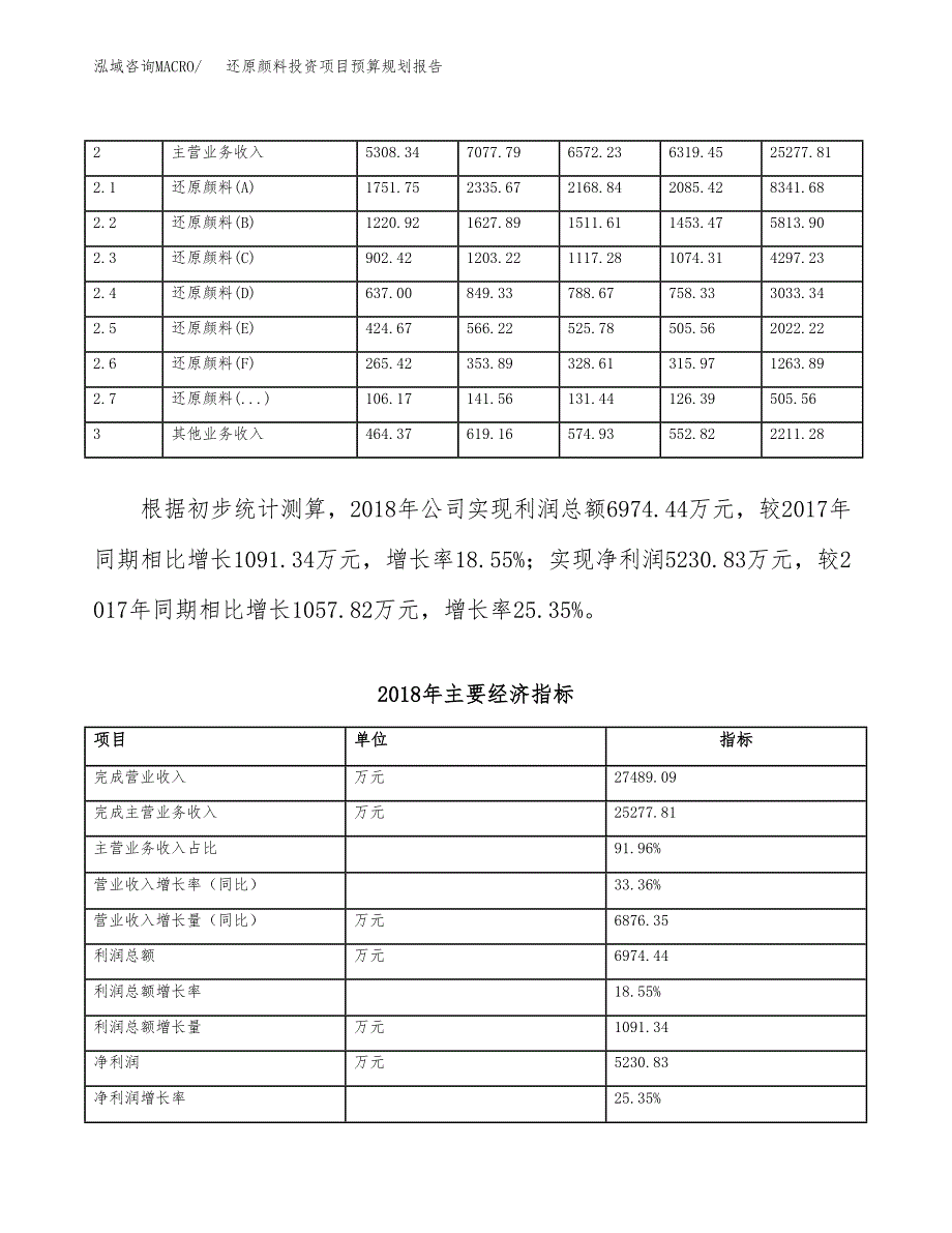 还原颜料投资项目预算规划报告_第4页