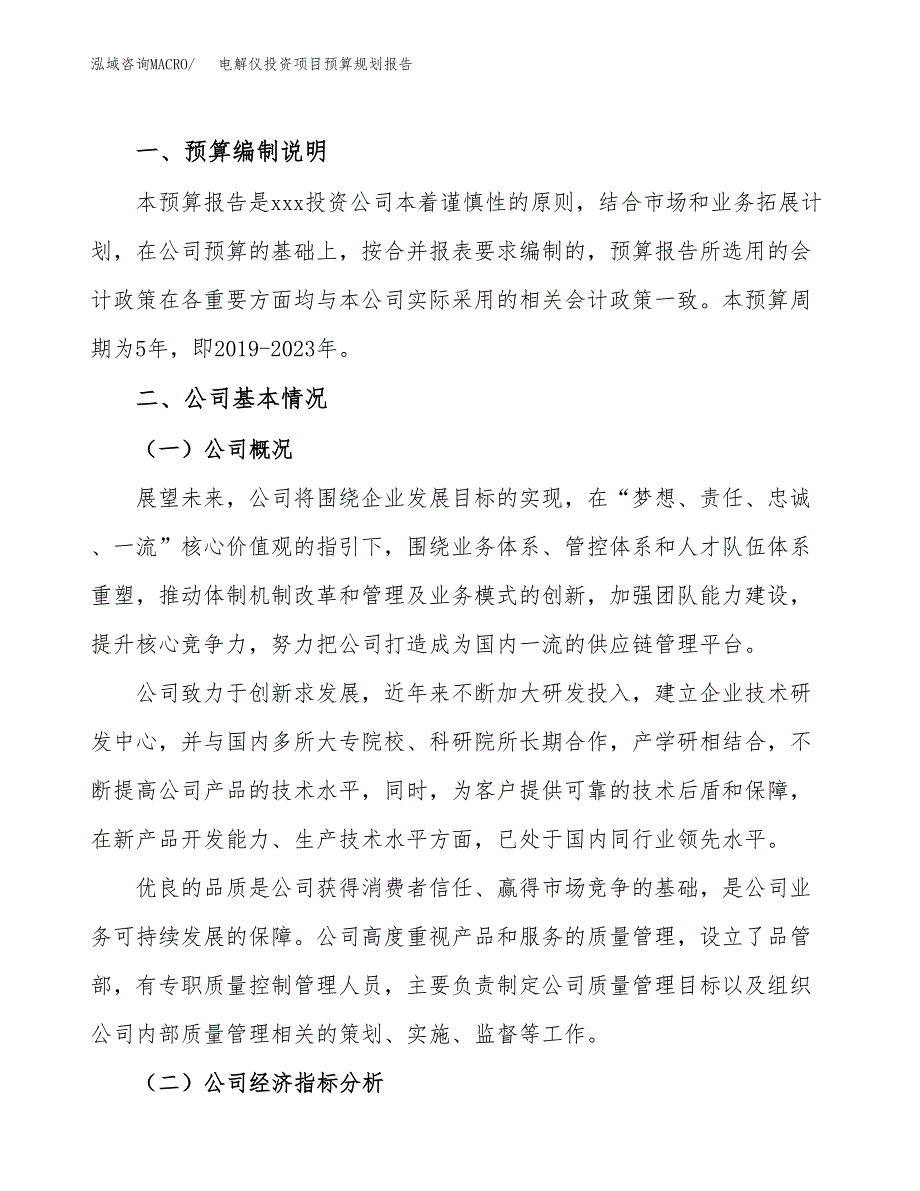 电解仪投资项目预算规划报告_第2页