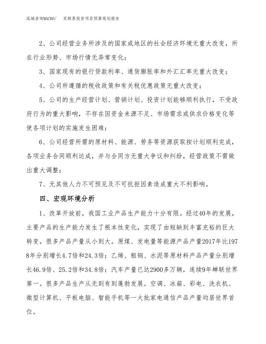 双联泵投资项目预算规划报告_第5页