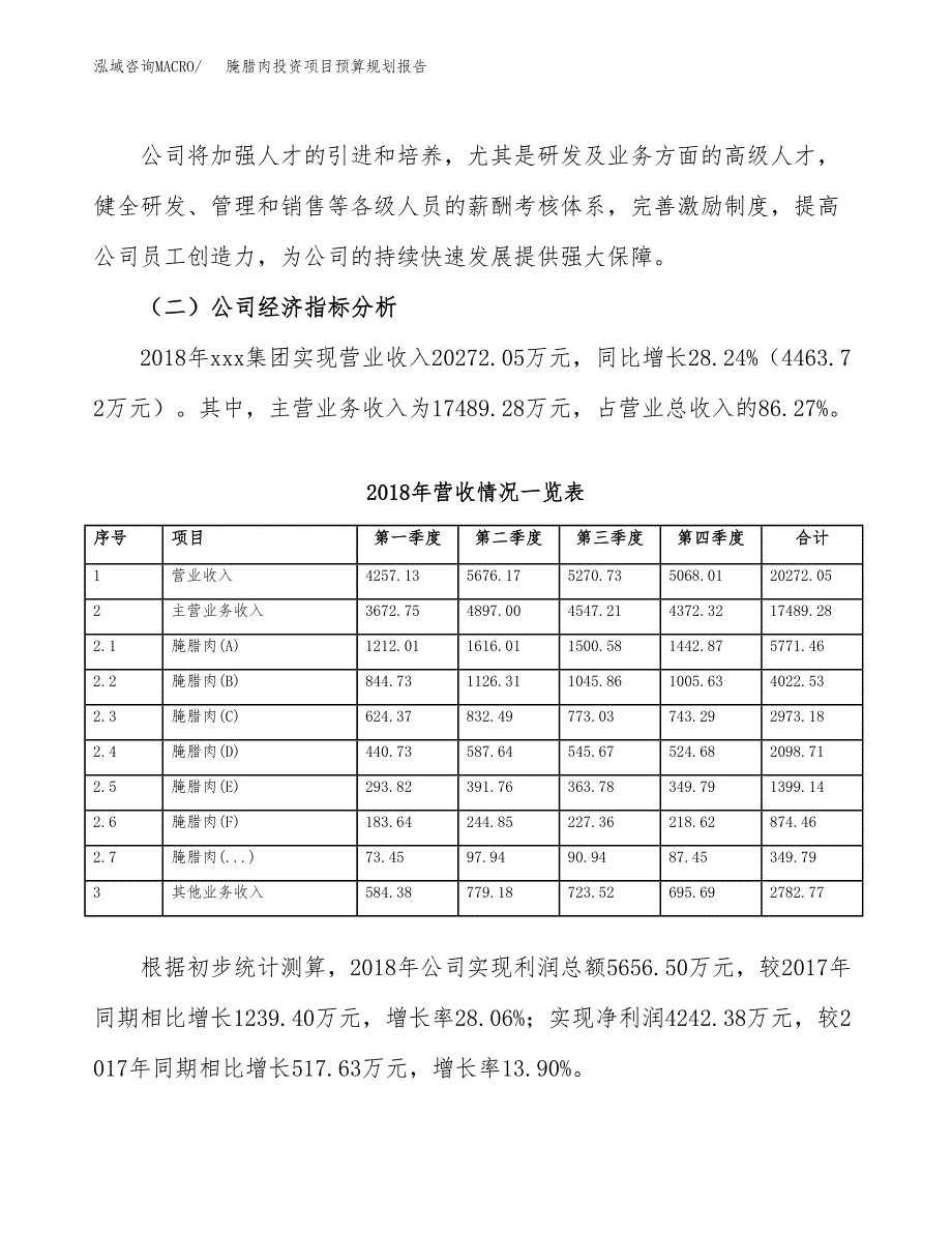 腌腊肉投资项目预算规划报告_第3页