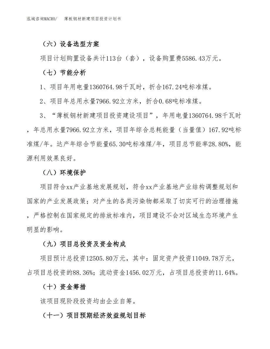 薄板钢材新建项目投资计划书_第3页