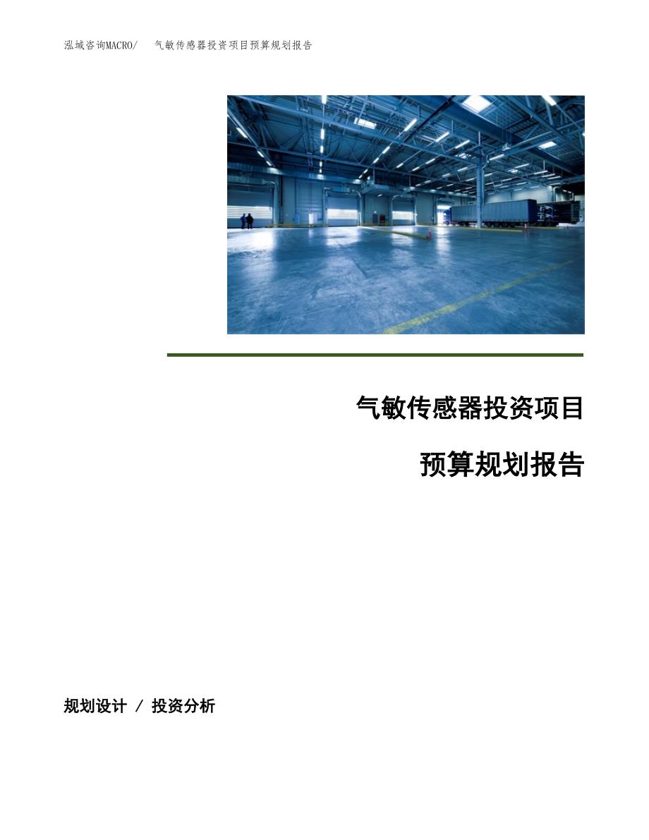 气敏传感器投资项目预算规划报告_第1页