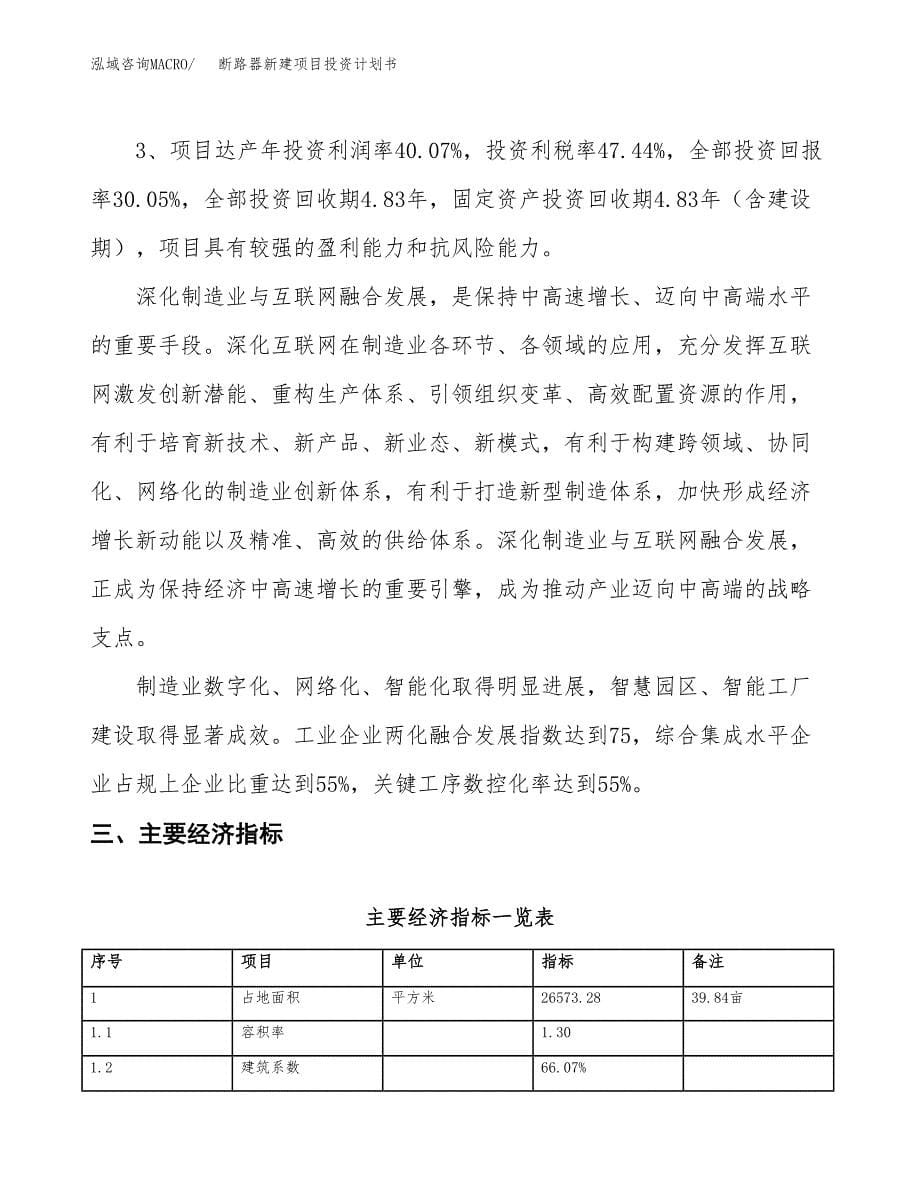 断路器新建项目投资计划书_第5页