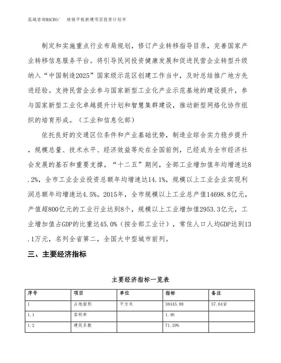 玻镁平板新建项目投资计划书_第5页