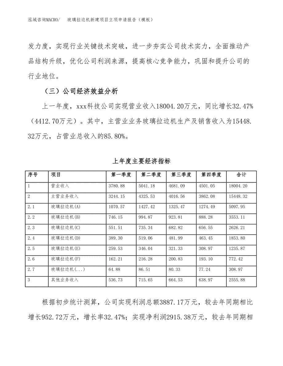 玻璃拉边机新建项目立项申请报告（模板）_第5页