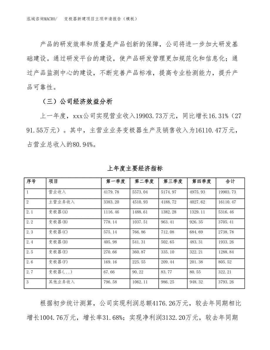 变极器新建项目立项申请报告（模板）_第5页