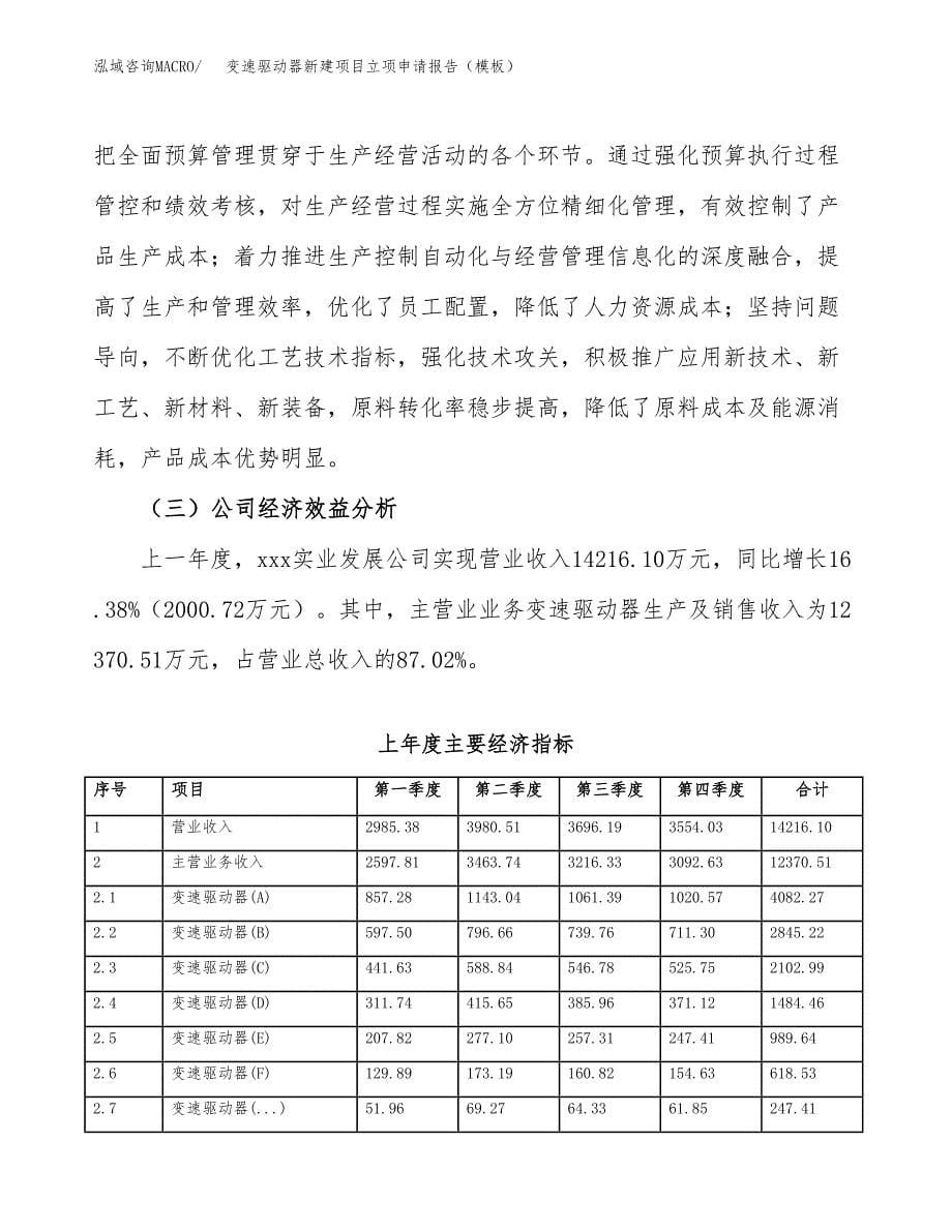 变速驱动器新建项目立项申请报告（模板）_第5页