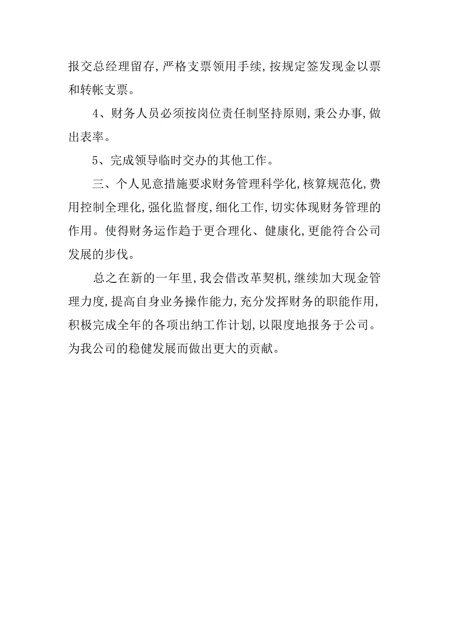 010年财务出纳人员个人工作计划书_第2页