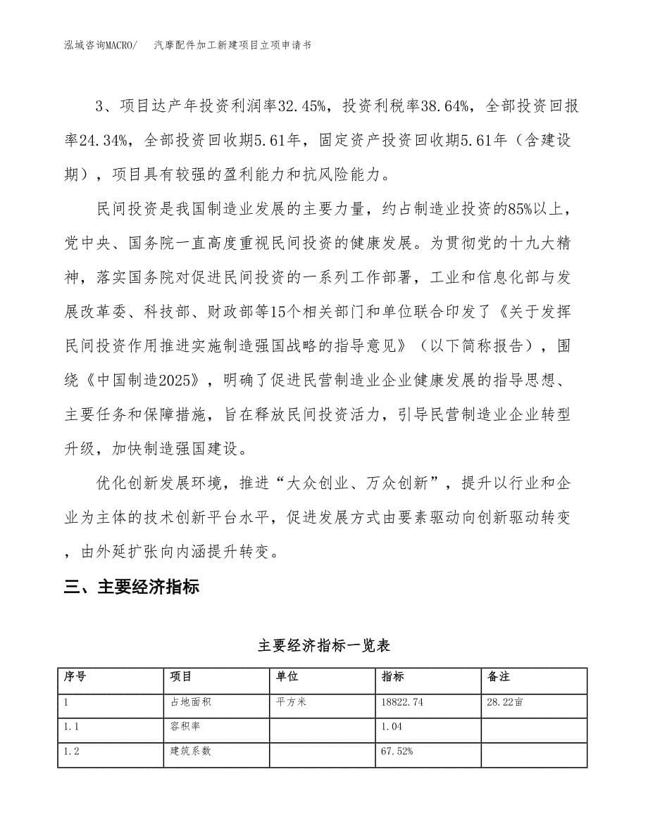 汽摩配件加工新建项目立项申请书_第5页