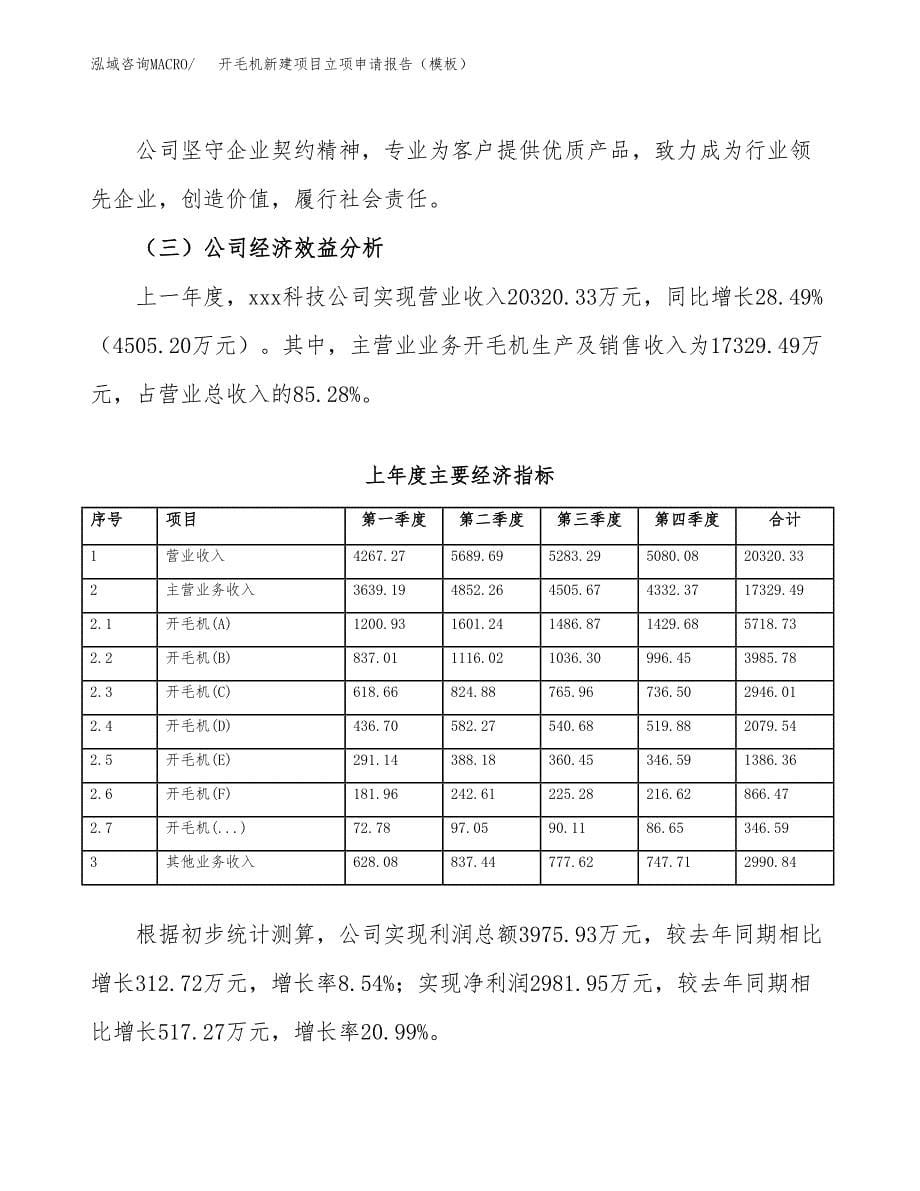 开毛机新建项目立项申请报告（模板）_第5页