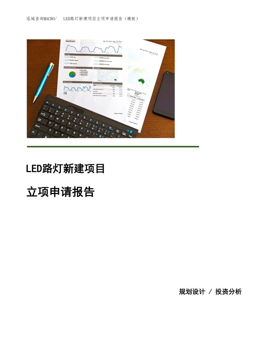 LED路灯新建项目立项申请报告（模板）_第1页