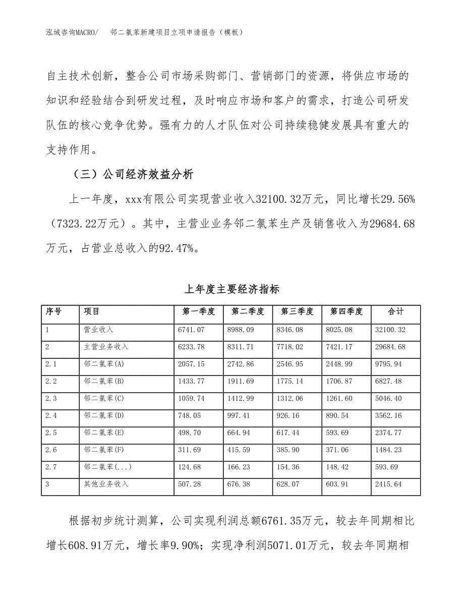 邻二氯苯新建项目立项申请报告（模板）_第5页