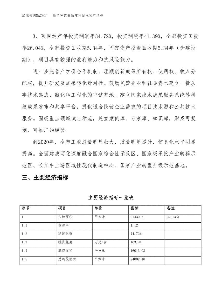 新型冲饮品新建项目立项申请书_第5页