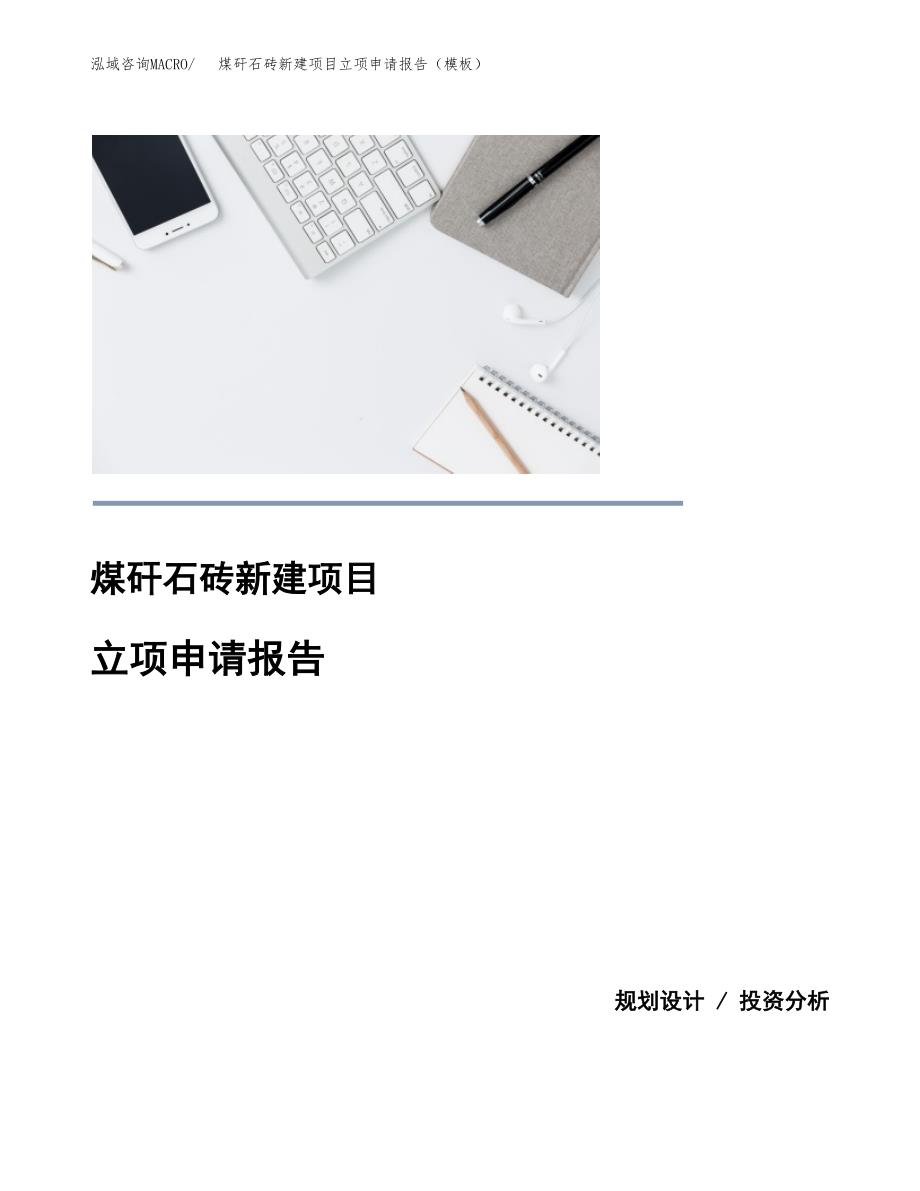 煤矸石砖新建项目立项申请报告（模板）_第1页