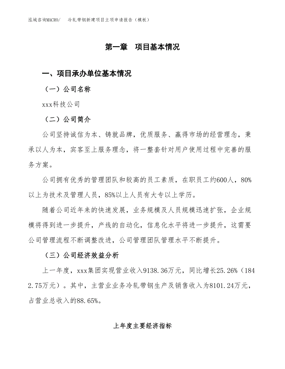 冷轧带钢新建项目立项申请报告（模板）_第4页